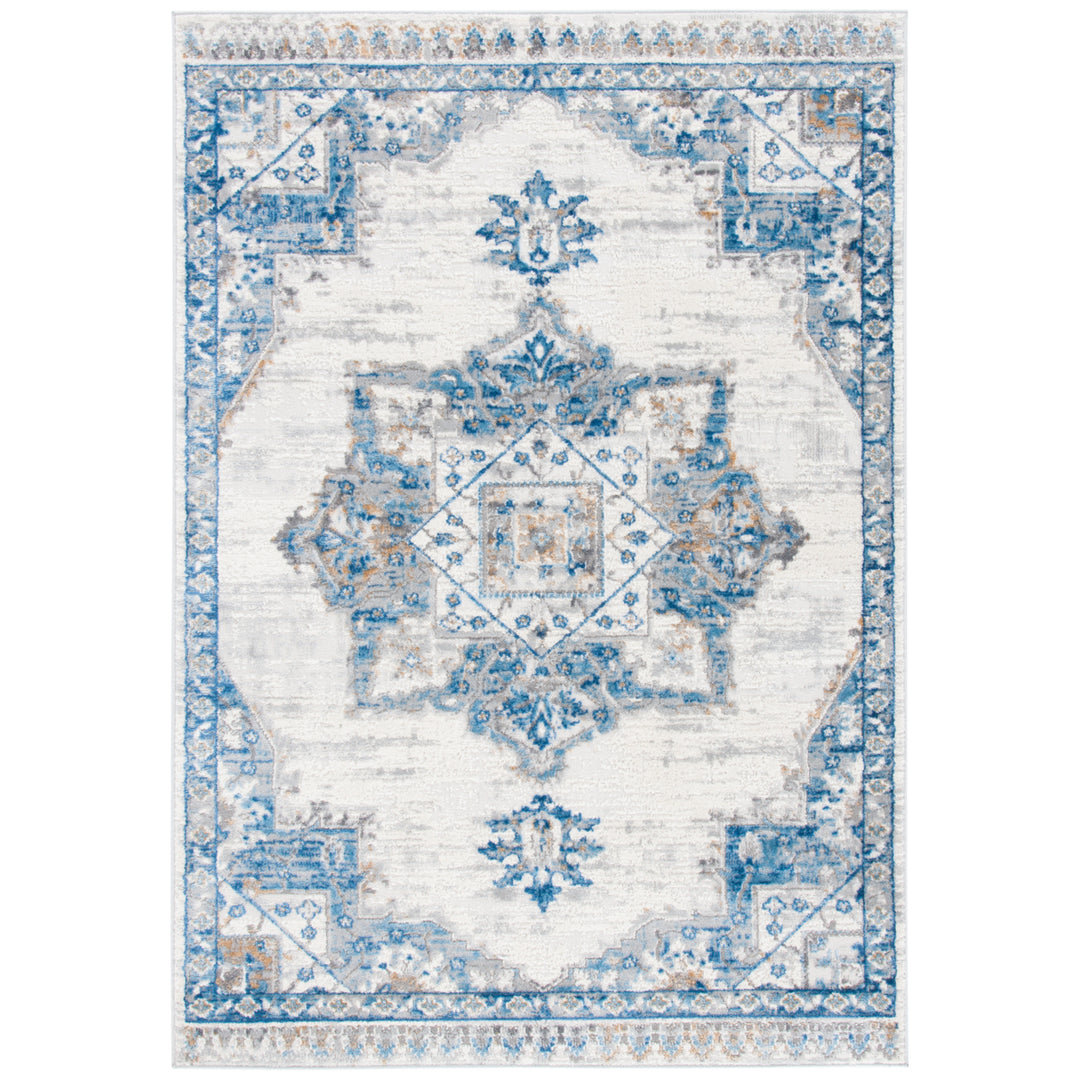 SAFAVIEH Shivan Collection SHV138M Ivory / Blue Rug Image 1