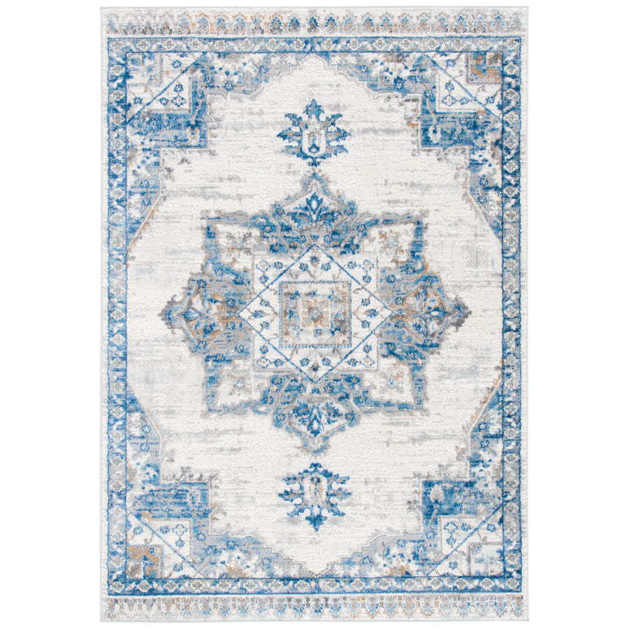 SAFAVIEH Shivan Collection SHV138M Ivory / Blue Rug Image 1