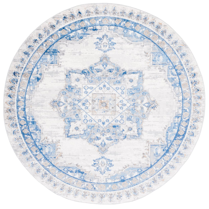 SAFAVIEH Shivan Collection SHV138M Ivory / Blue Rug Image 1