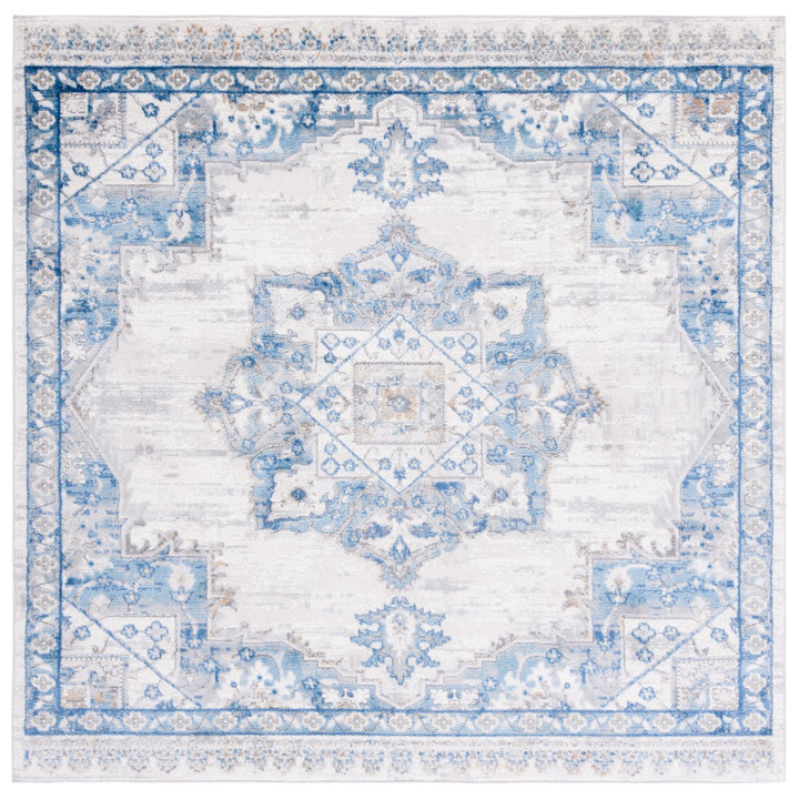 SAFAVIEH Shivan Collection SHV138M Ivory / Blue Rug Image 1