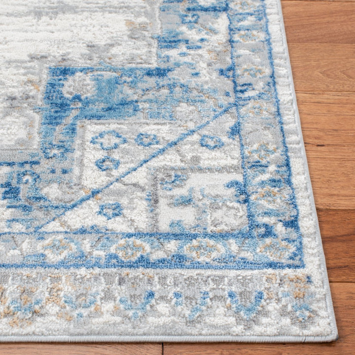 SAFAVIEH Shivan Collection SHV138M Ivory / Blue Rug Image 7