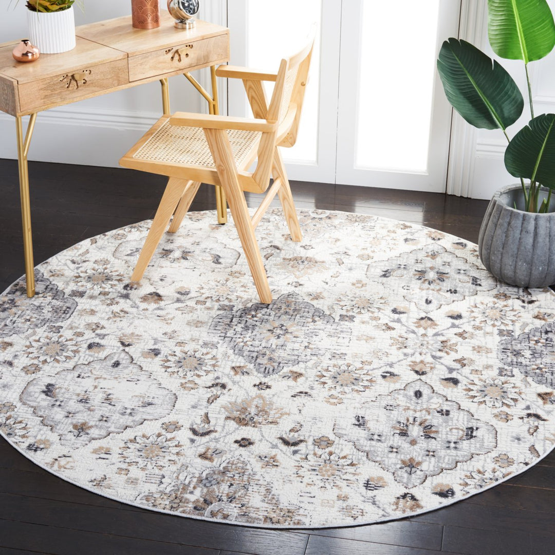 SAFAVIEH Shivan Collection SHV148F Ivory / Grey Rug Image 2