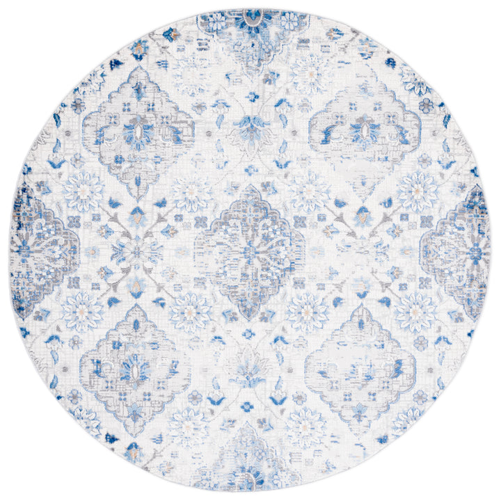 SAFAVIEH Shivan Collection SHV148M Ivory / Blue Rug Image 4