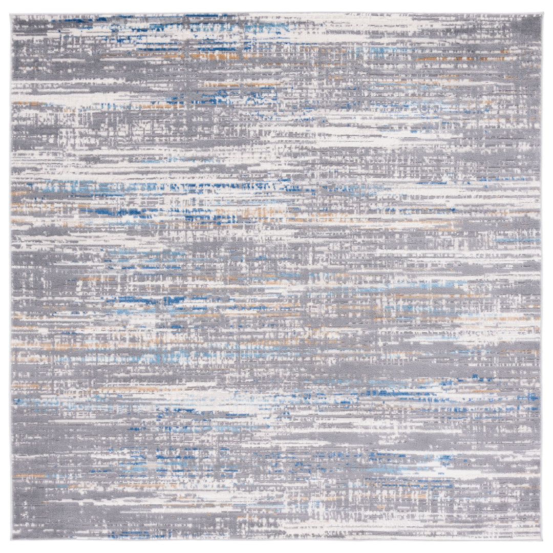 SAFAVIEH Shivan Collection SHV191M Light Grey / Blue Rug Image 6