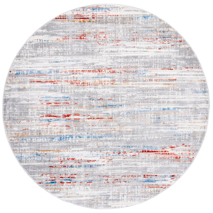 SAFAVIEH Shivan Collection SHV191P Light Grey / Rust Rug Image 1