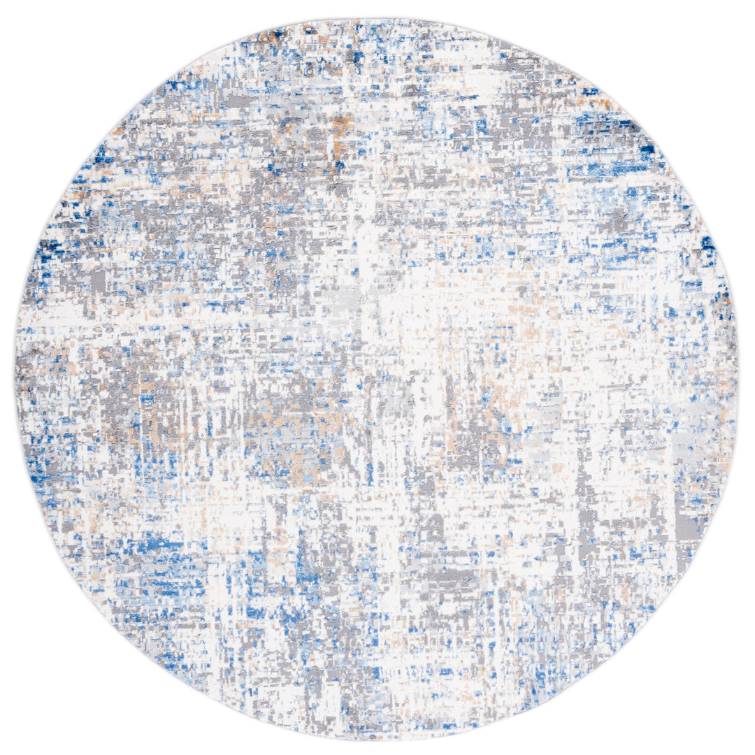 SAFAVIEH Shivan Collection SHV195M Ivory / Blue Rug Image 4