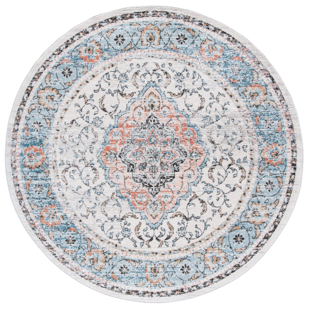 SAFAVIEH Shivan Collection SHV704F Grey / Blue Rug Image 4