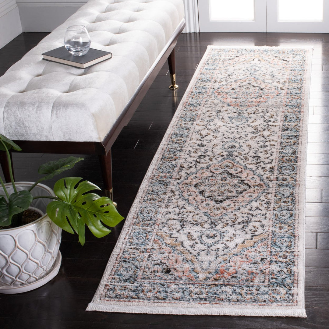 SAFAVIEH Shivan Collection SHV704F Grey / Blue Rug Image 9