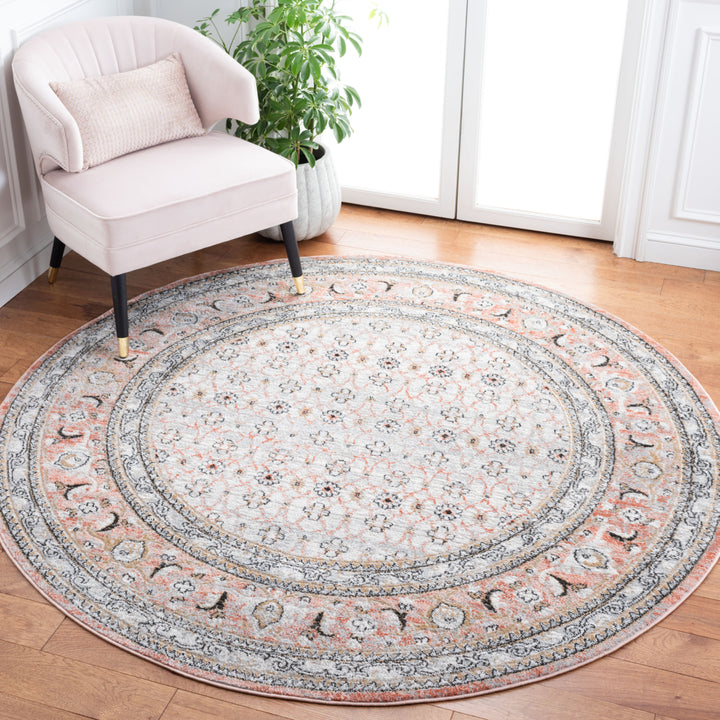 SAFAVIEH Shivan Collection SHV722G Grey / Rose Rug Image 2