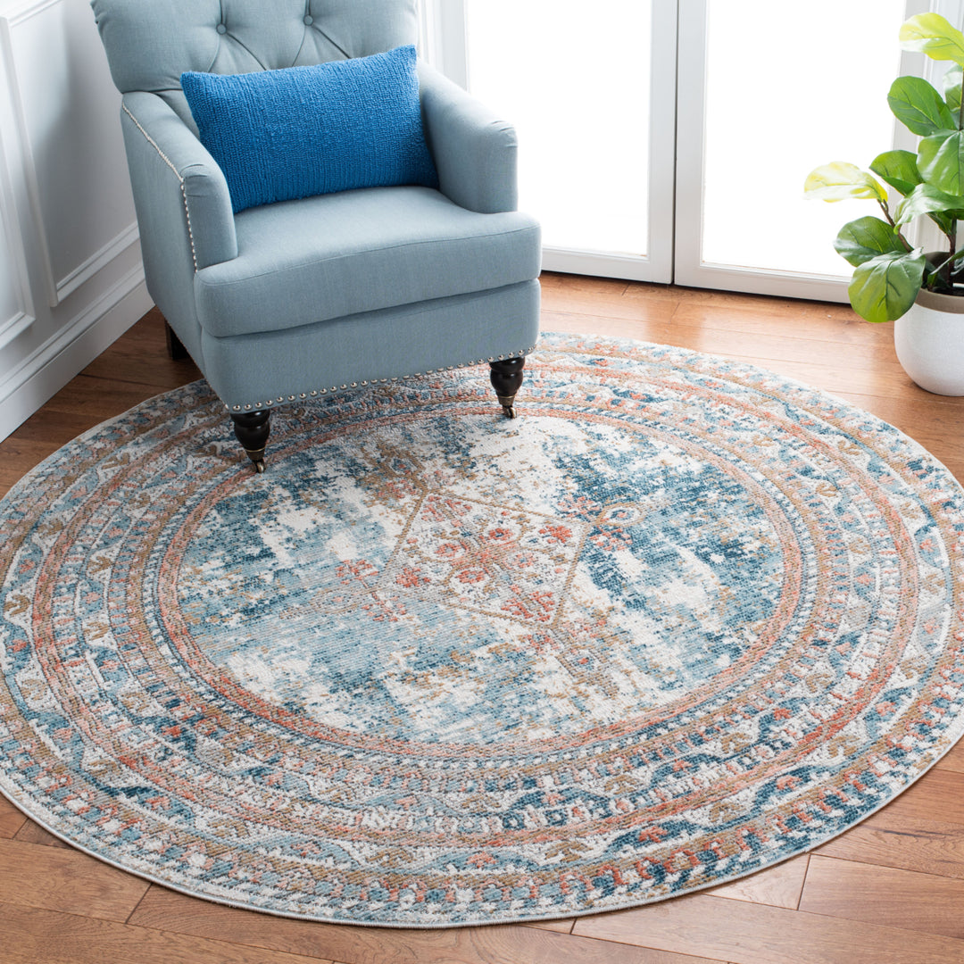 SAFAVIEH Shivan Collection SHV725M Blue / Grey Rug Image 2