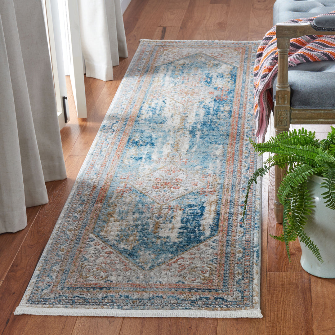 SAFAVIEH Shivan Collection SHV725M Blue / Grey Rug Image 3