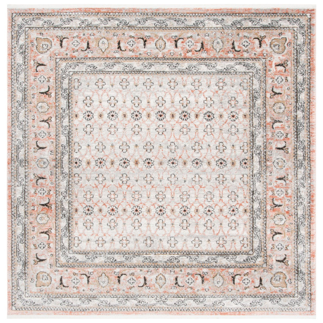 SAFAVIEH Shivan Collection SHV722G Grey / Rose Rug Image 6