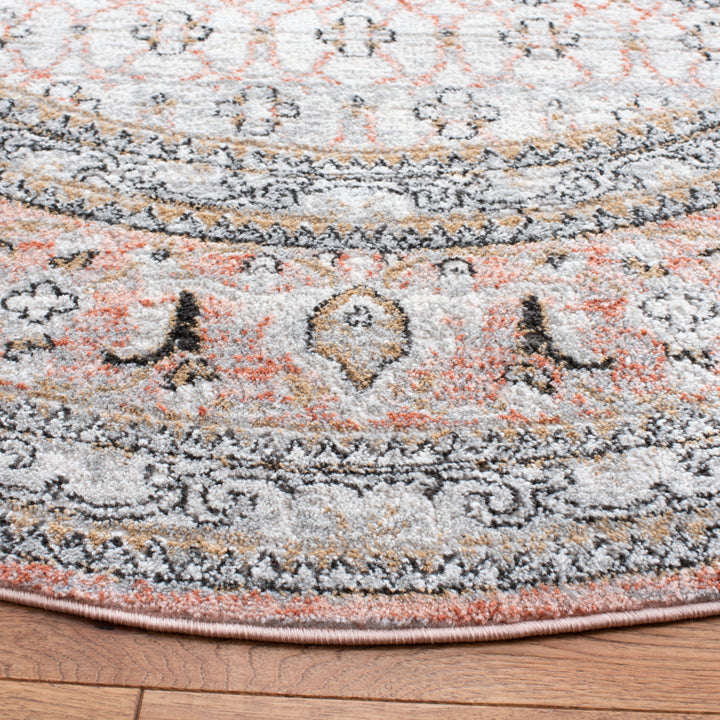 SAFAVIEH Shivan Collection SHV722G Grey / Rose Rug Image 7