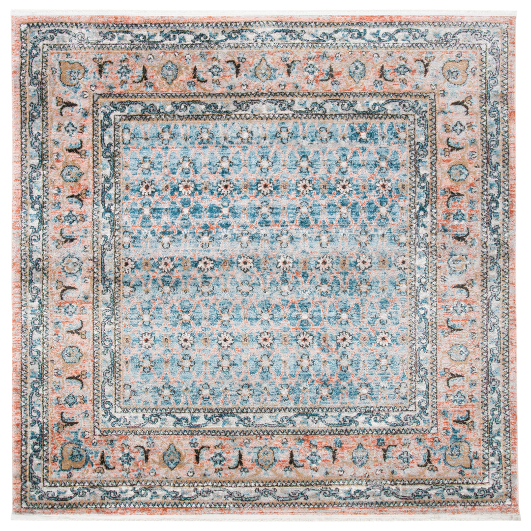 SAFAVIEH Shivan Collection SHV722M Blue / Rose Rug Image 6