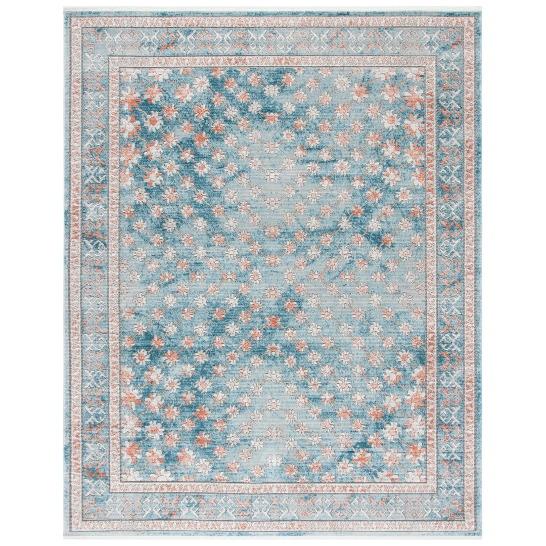 SAFAVIEH Shivan Collection SHV729M Blue / Rose Rug Image 1