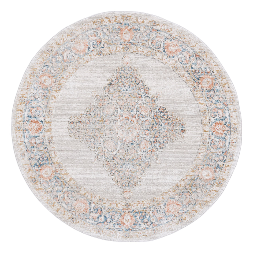 SAFAVIEH Shivan Collection SHV726F Grey / Rose Rug Image 4