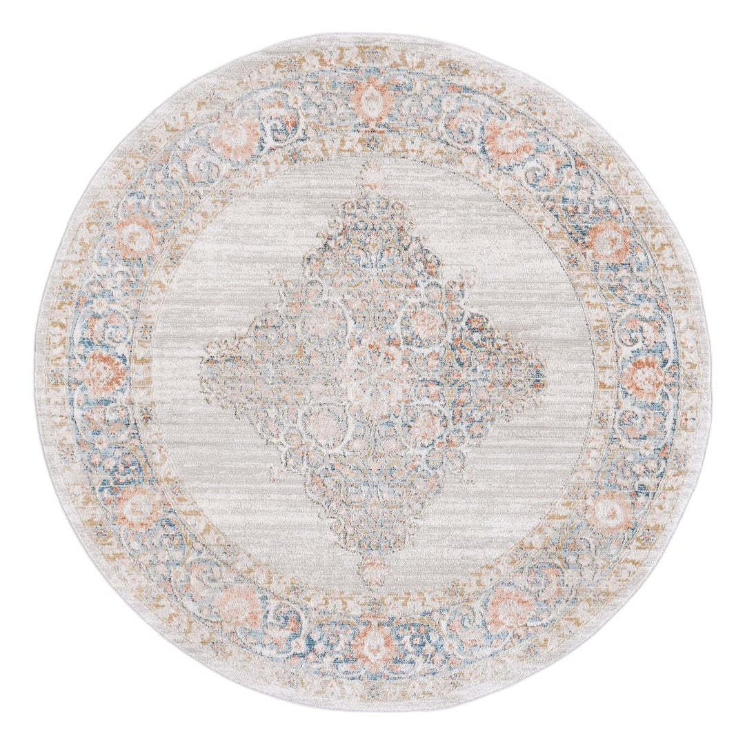 SAFAVIEH Shivan Collection SHV726F Grey / Rose Rug Image 1