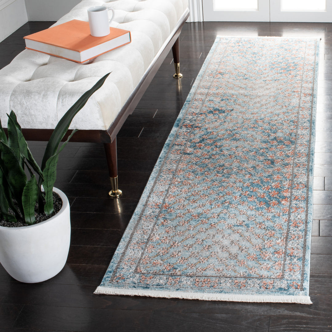 SAFAVIEH Shivan Collection SHV729M Blue / Rose Rug Image 3