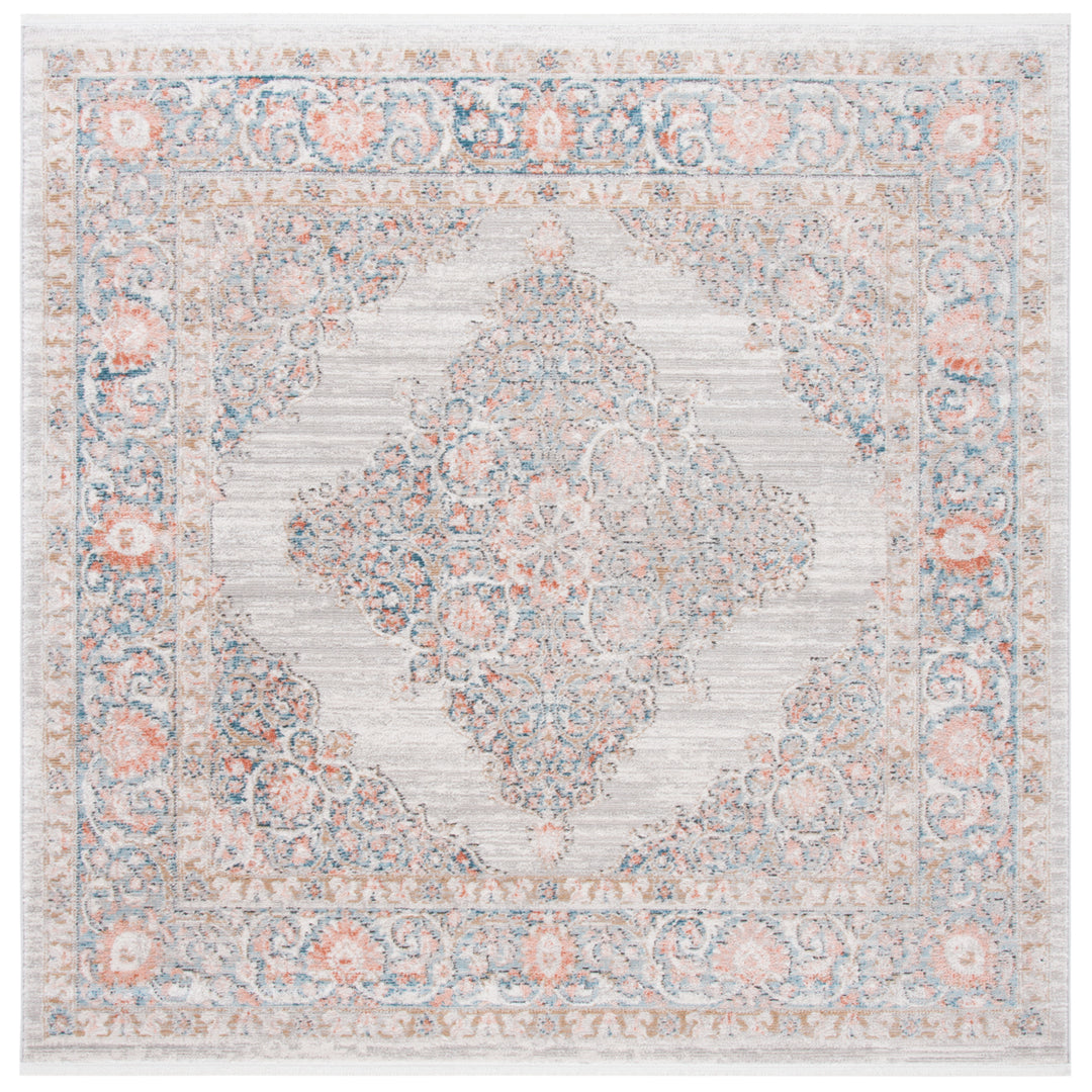 SAFAVIEH Shivan Collection SHV726F Grey / Rose Rug Image 6