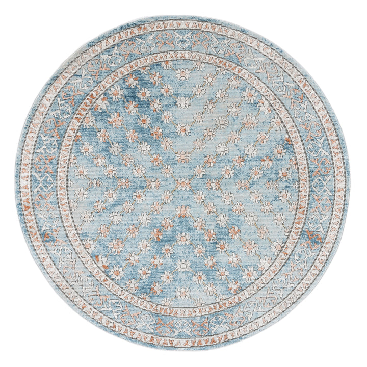 SAFAVIEH Shivan Collection SHV729M Blue / Rose Rug Image 4