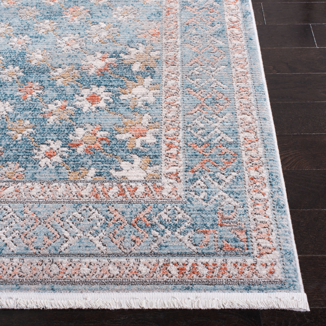 SAFAVIEH Shivan Collection SHV729M Blue / Rose Rug Image 6