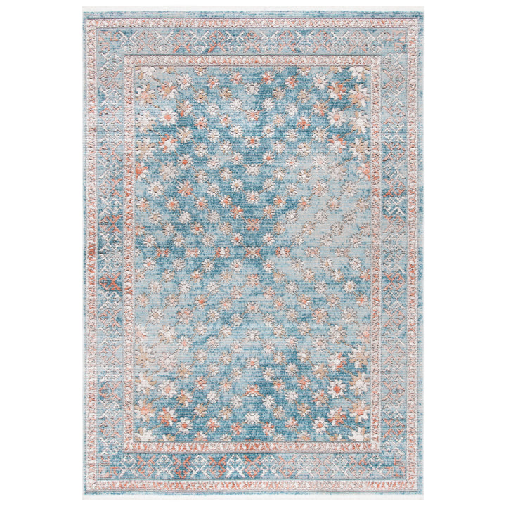 SAFAVIEH Shivan Collection SHV729M Blue / Rose Rug Image 9