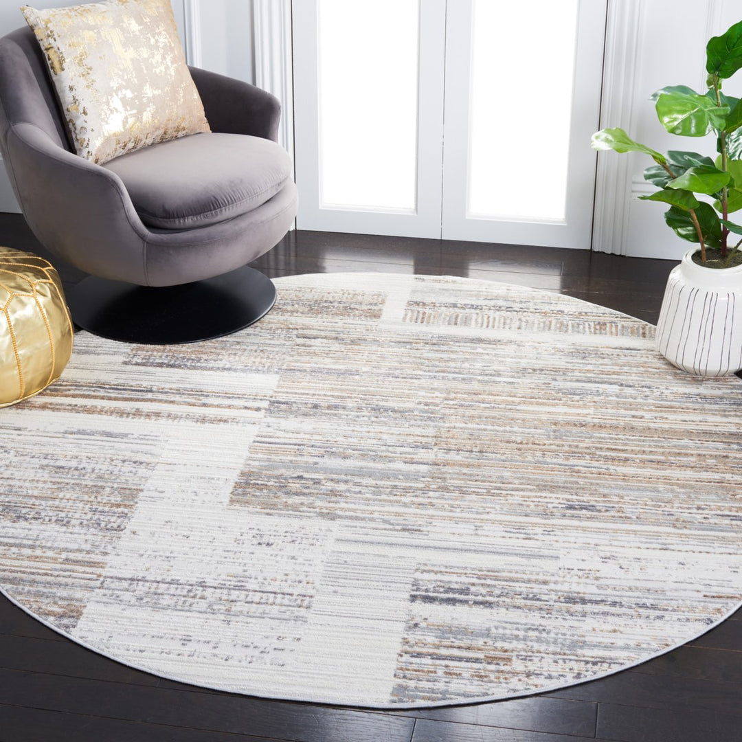 SAFAVIEH Shivan Collection SHV198F Ivory / Grey Rug Image 2