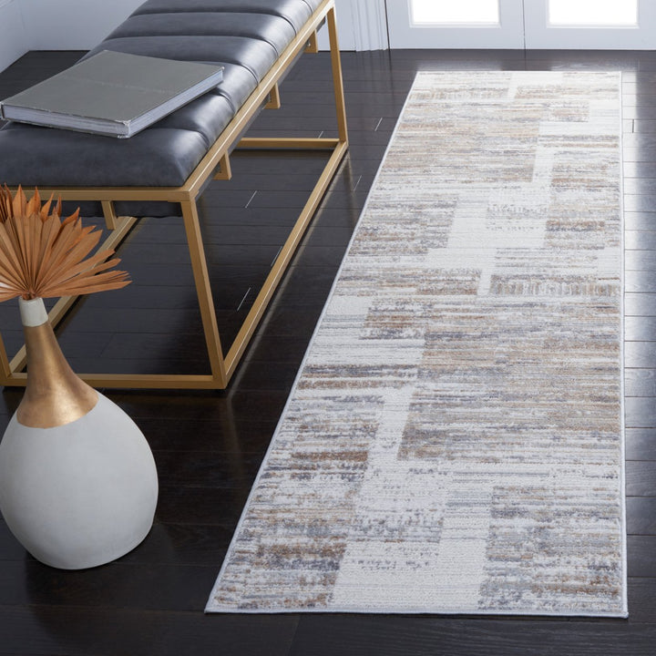 SAFAVIEH Shivan Collection SHV198F Ivory / Grey Rug Image 3