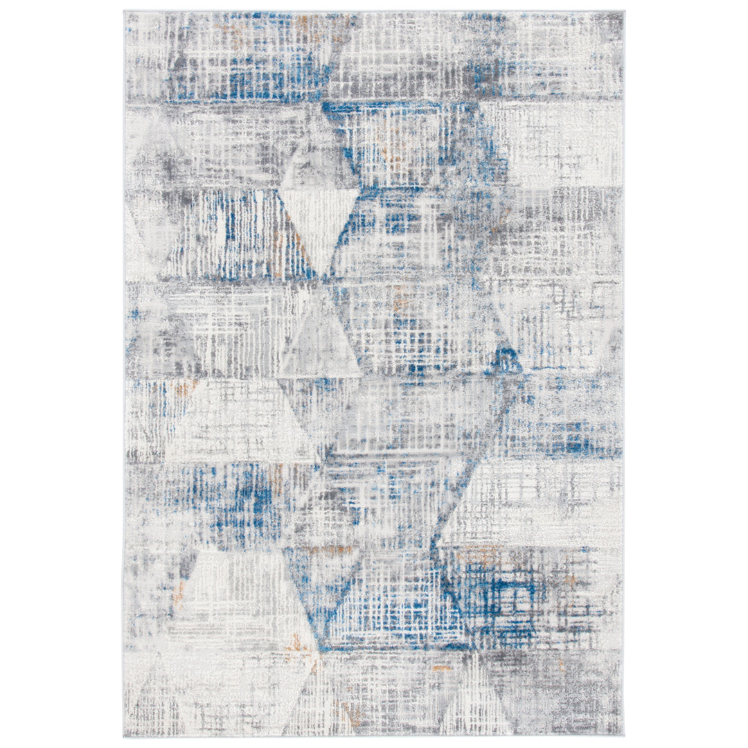 SAFAVIEH Shivan Collection SHV196M Ivory / Blue Rug Image 1