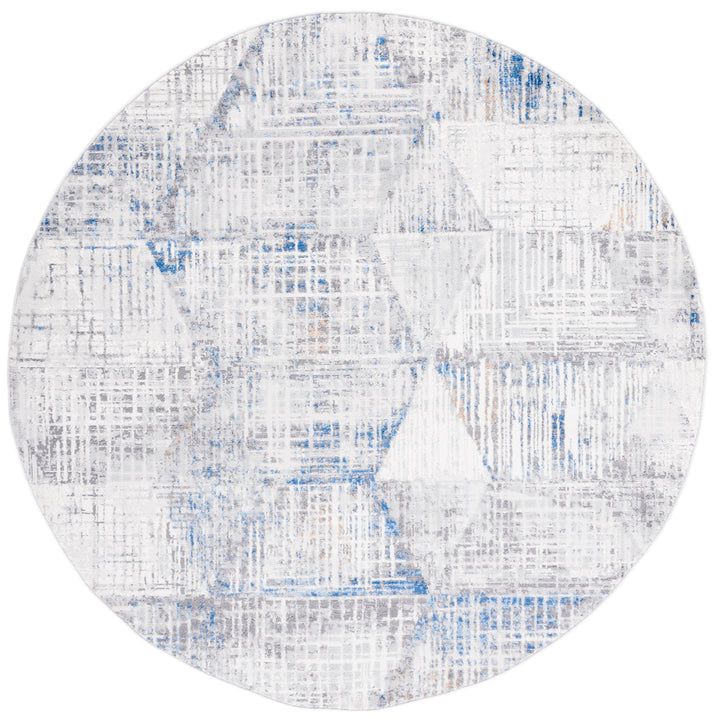 SAFAVIEH Shivan Collection SHV196M Ivory / Blue Rug Image 4