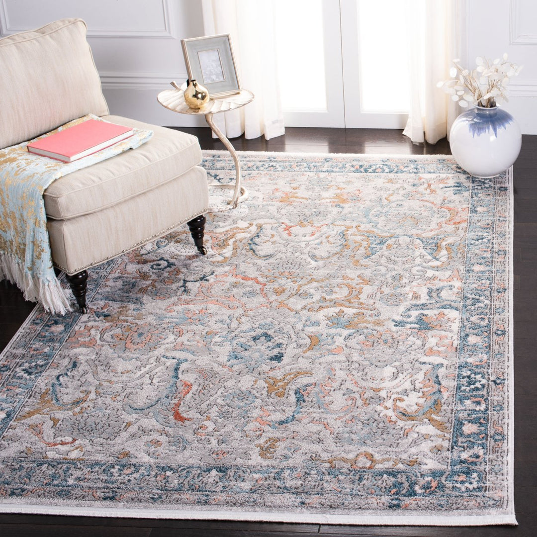 SAFAVIEH Shivan Collection SHV774M Blue / Grey Rug Image 1