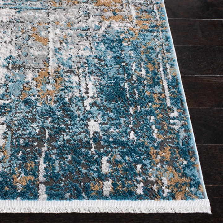 SAFAVIEH Shivan Collection SHV767G Grey / Blue Rug Image 5