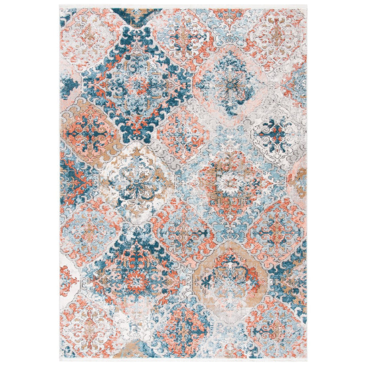 SAFAVIEH Shivan Collection SHV787M Blue / Rose Rug Image 2