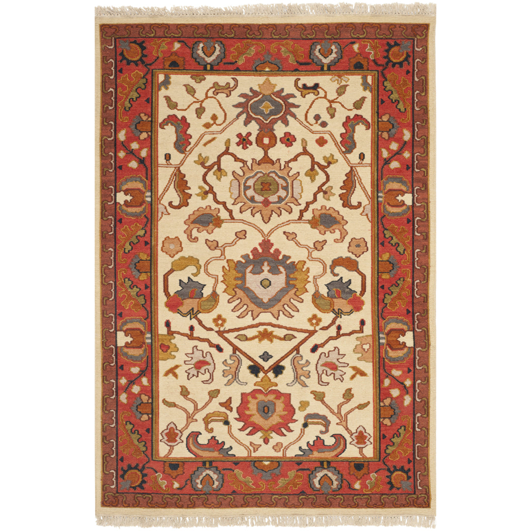 SAFAVIEH Sumak Collection SK115B Handmade Ivory/Rust Rug Image 3