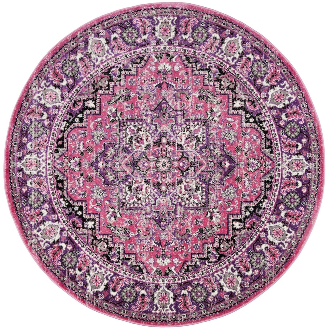 SAFAVIEH Skyler Collection SKY126N Pink / Ivory Rug Image 4