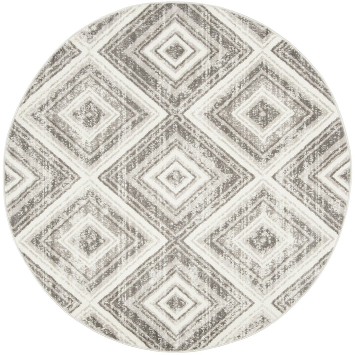 SAFAVIEH Skyler Collection SKY120K Grey / Ivory Rug Image 1