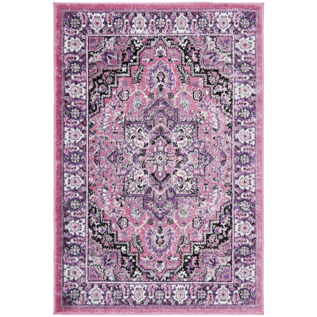 SAFAVIEH Skyler Collection SKY126N Pink / Ivory Rug Image 8