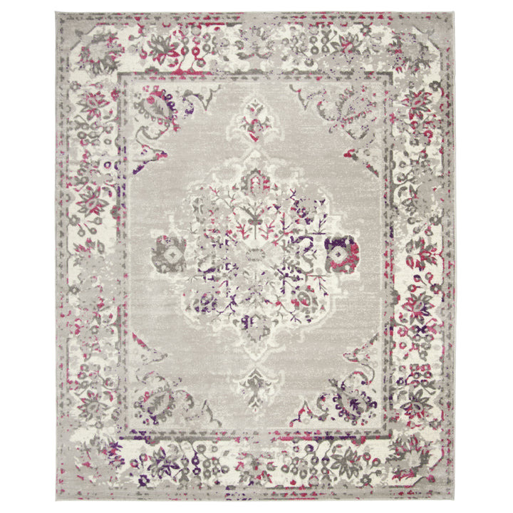 SAFAVIEH Skyler Collection SKY169P Grey / Pink Rug Image 1