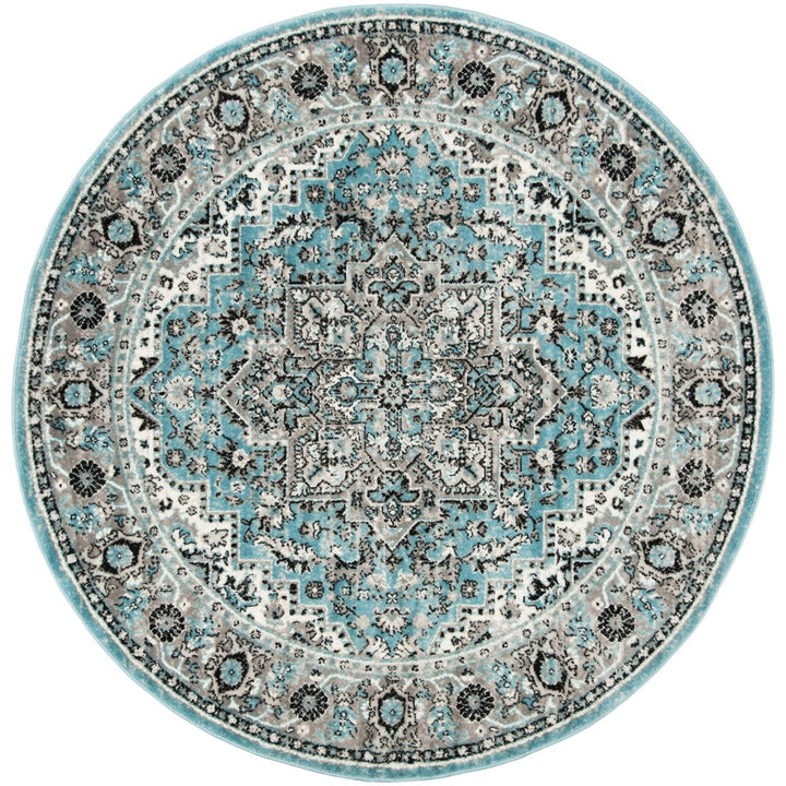 SAFAVIEH Skyler Collection SKY126M Blue / Ivory Rug Image 1