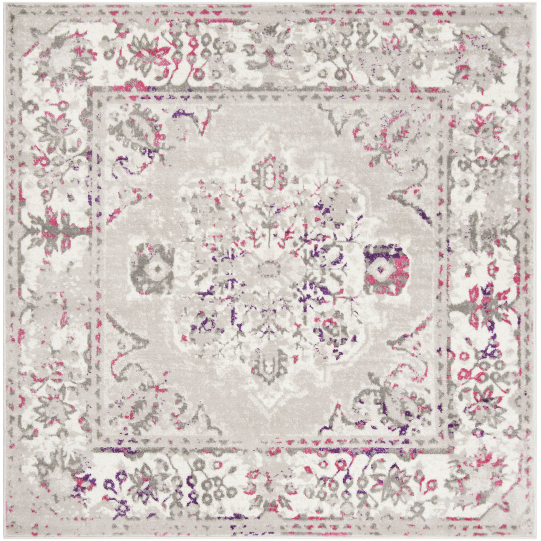 SAFAVIEH Skyler Collection SKY169P Grey / Pink Rug Image 6