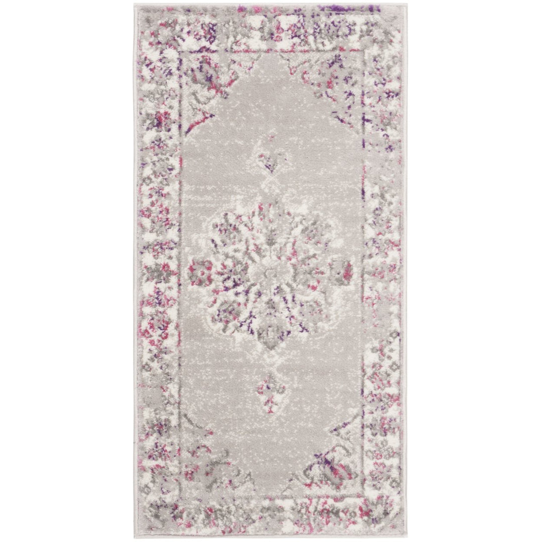 SAFAVIEH Skyler Collection SKY169P Grey / Pink Rug Image 8