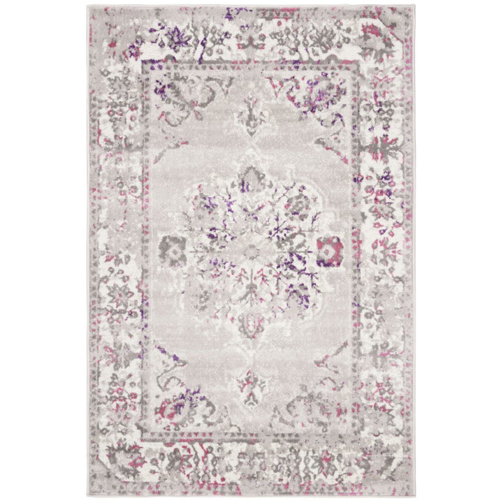 SAFAVIEH Skyler Collection SKY169P Grey / Pink Rug Image 9