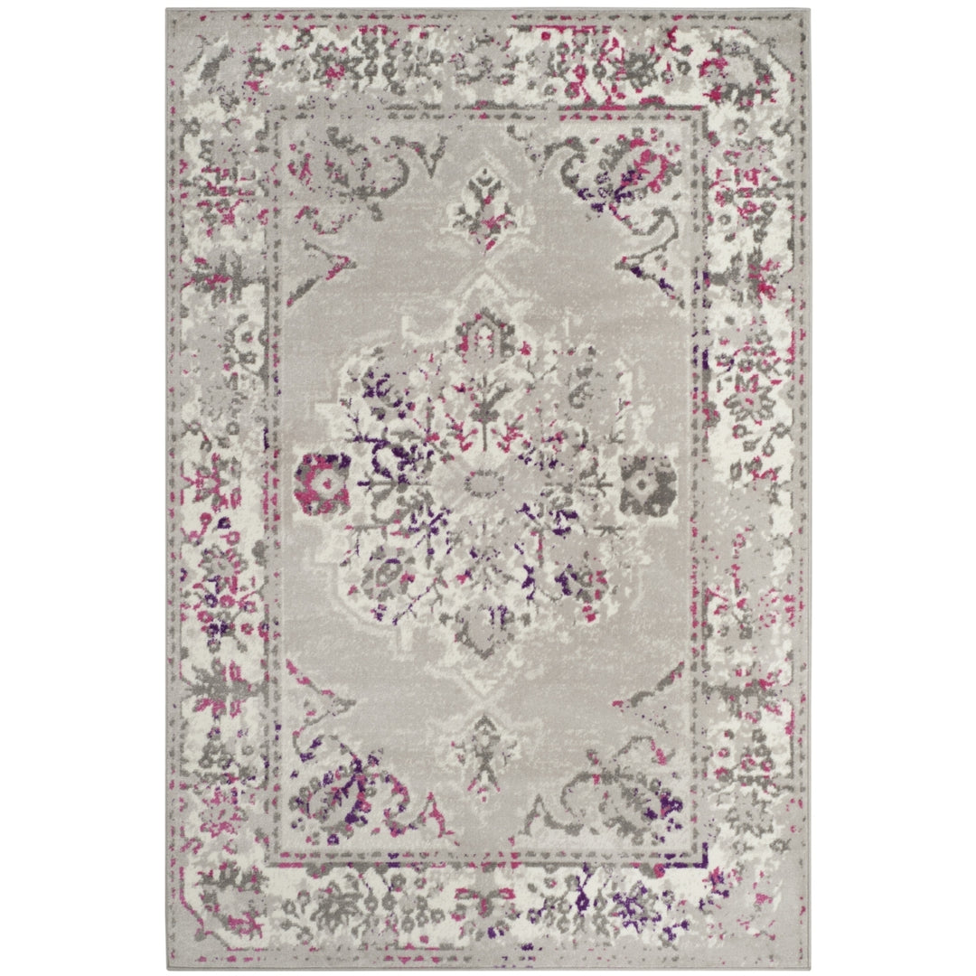 SAFAVIEH Skyler Collection SKY169P Grey / Pink Rug Image 10