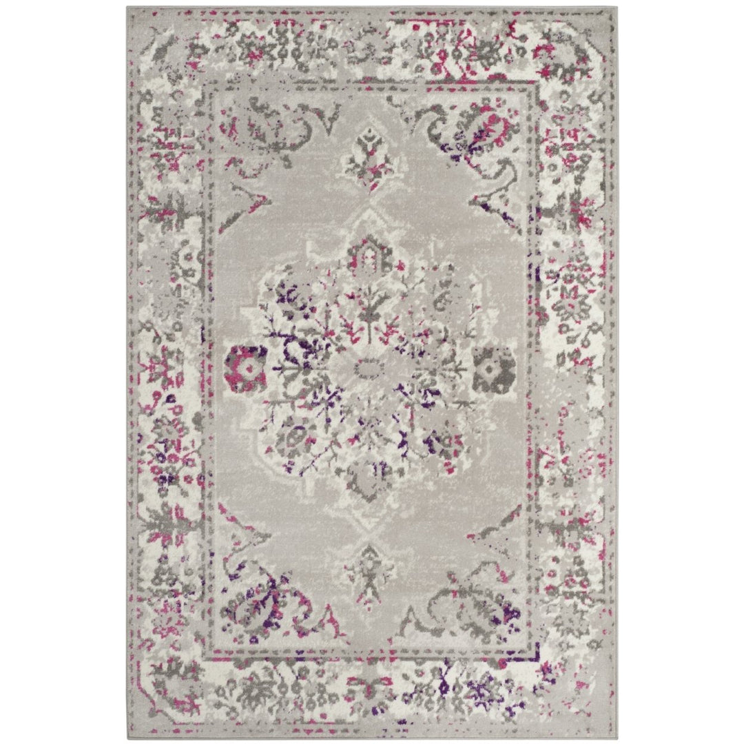 SAFAVIEH Skyler Collection SKY169P Grey / Pink Rug Image 1