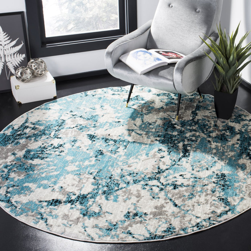 SAFAVIEH Skyler Collection SKY186M Blue / Ivory Rug Image 2