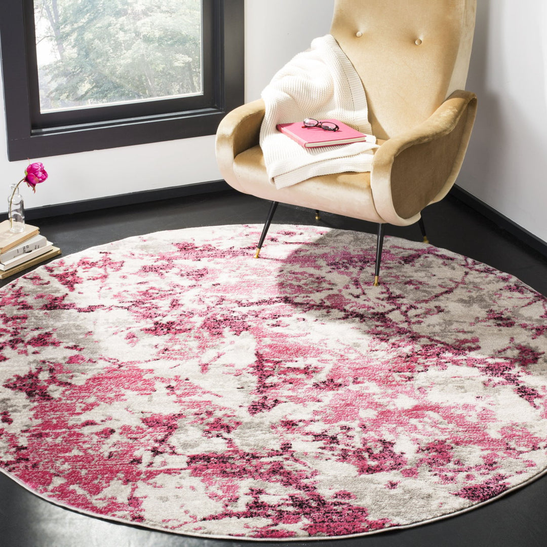 SAFAVIEH Skyler Collection SKY186N Pink / Ivory Rug Image 2