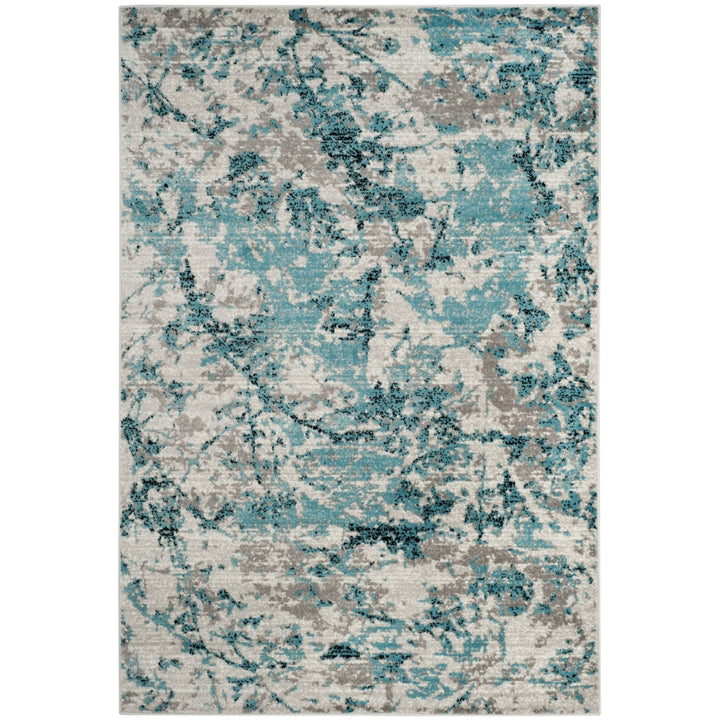 SAFAVIEH Skyler Collection SKY186M Blue / Ivory Rug Image 10