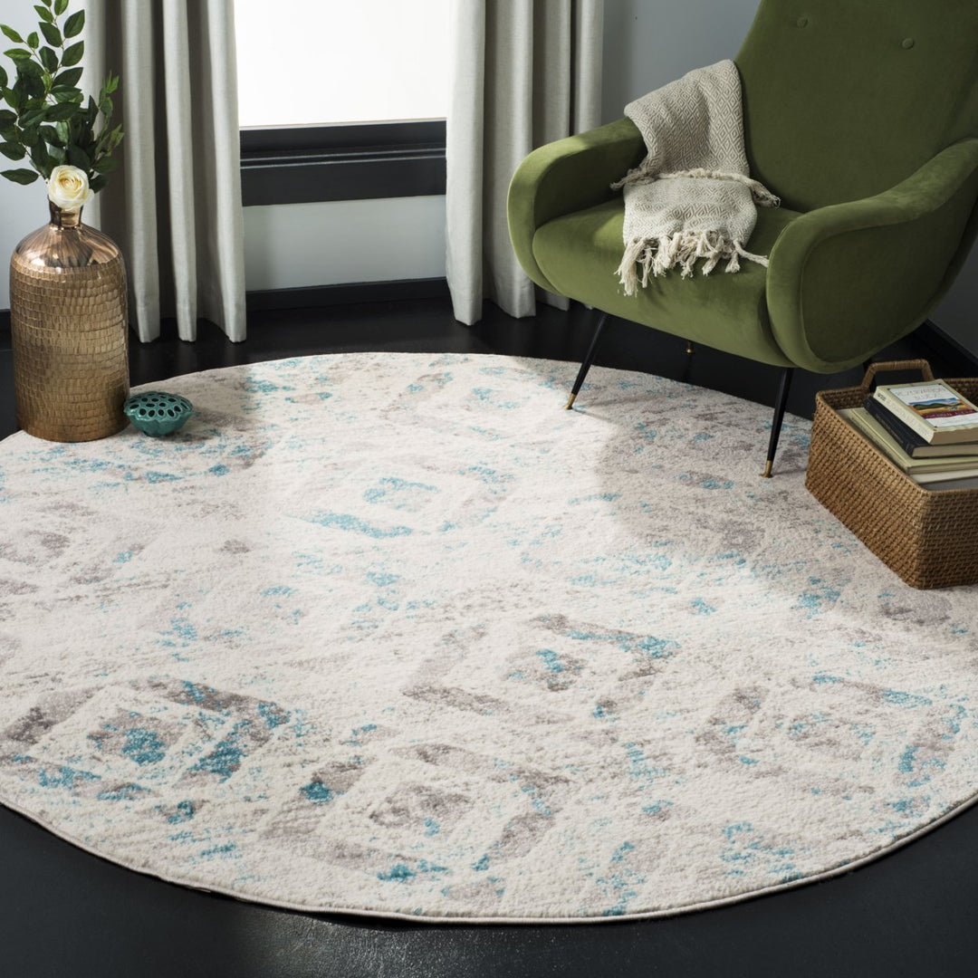 SAFAVIEH Skyler Collection SKY190D Ivory / Blue Rug Image 2