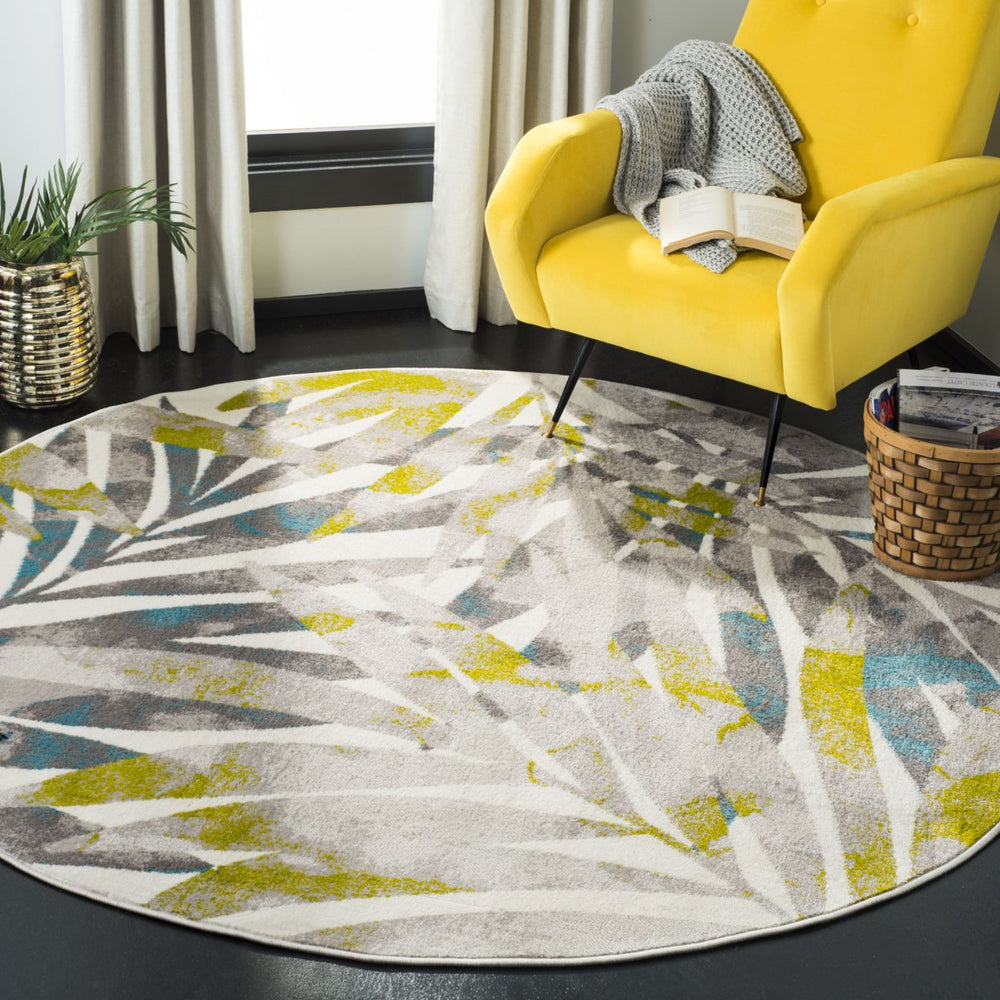 SAFAVIEH Skyler Collection SKY189G Grey / Green Rug Image 2