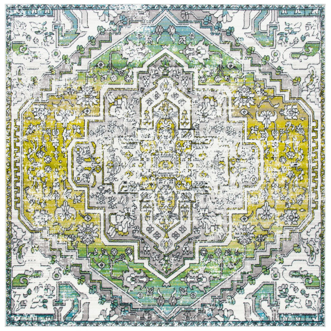 SAFAVIEH Skyler Collection SKY101Y Green / Ivory Rug Image 6